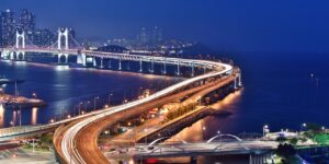 busan bridge night-view